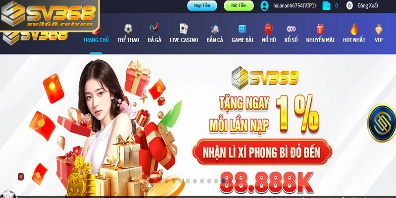 Thành viên nên cẩn thận cài đặt mật khẩu SV368 an toàn