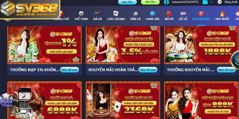 Cách nhận ưu đãi thành công không quá khó cho game thủ tại SV368