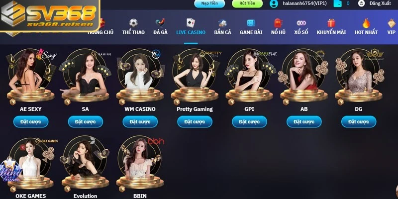 Khi đến với nhà cái, game thủ sẽ bị cuốn vào sảnh casino hấp dẫn